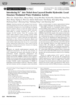 Introducing Fe2+ into Nickel-Iron Layered Double Hydroxide: Local Structure Modulated Water Oxidatio