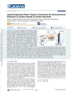 Ligand-Engineered Metal−Organic Frameworks for Electrochemical Reduction of Carbon Dioxide to Carbon