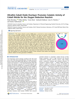 An Ultra-Thin Cobalt-Oxide Overlayer Promotes Catalytic Activity of Cobalt Nitride for Oxygen Reduct
