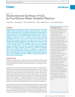 Electrochemical Synthesis of H2O2 by Two-Electron Water Oxidation Reaction