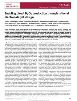 Enabling direct H2O2 production through rational electrocatalyst design