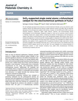 SnO2-supported single metal atoms: a bifunctional catalyst for the electrochemical synthesis of H2O2