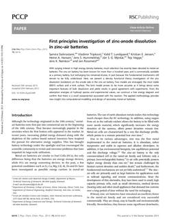 First principles investigation of zinc-anode dissolution in zinc–air batteries
