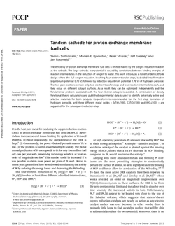 Tandem cathode for proton exchange membrane fuel cells