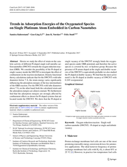 Trends in Adsorption Energies of the Oxygenated Species on Single Platinum Atom Embedded in Carbon N