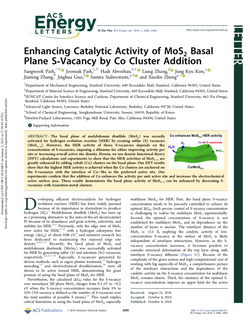Enhancing Catalytic Activity of MoS2 Basal Plane S-Vacancy by Co Cluster Addition