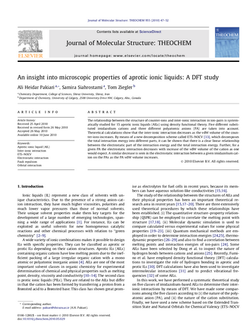 An Insight into Microscopic Properties of Aprotic Ionic Liquids: A DFT Study