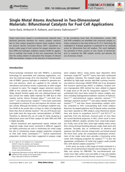 Single Metal Atoms Anchored in Two�‐Dimensional Materials: Bifunctional Catalysts for Fuel Cell Appli