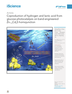 Coproduction of hydrogen and lactic acidfrom glucose photocatalysis on band-engineeredZn1-xCdxS homo